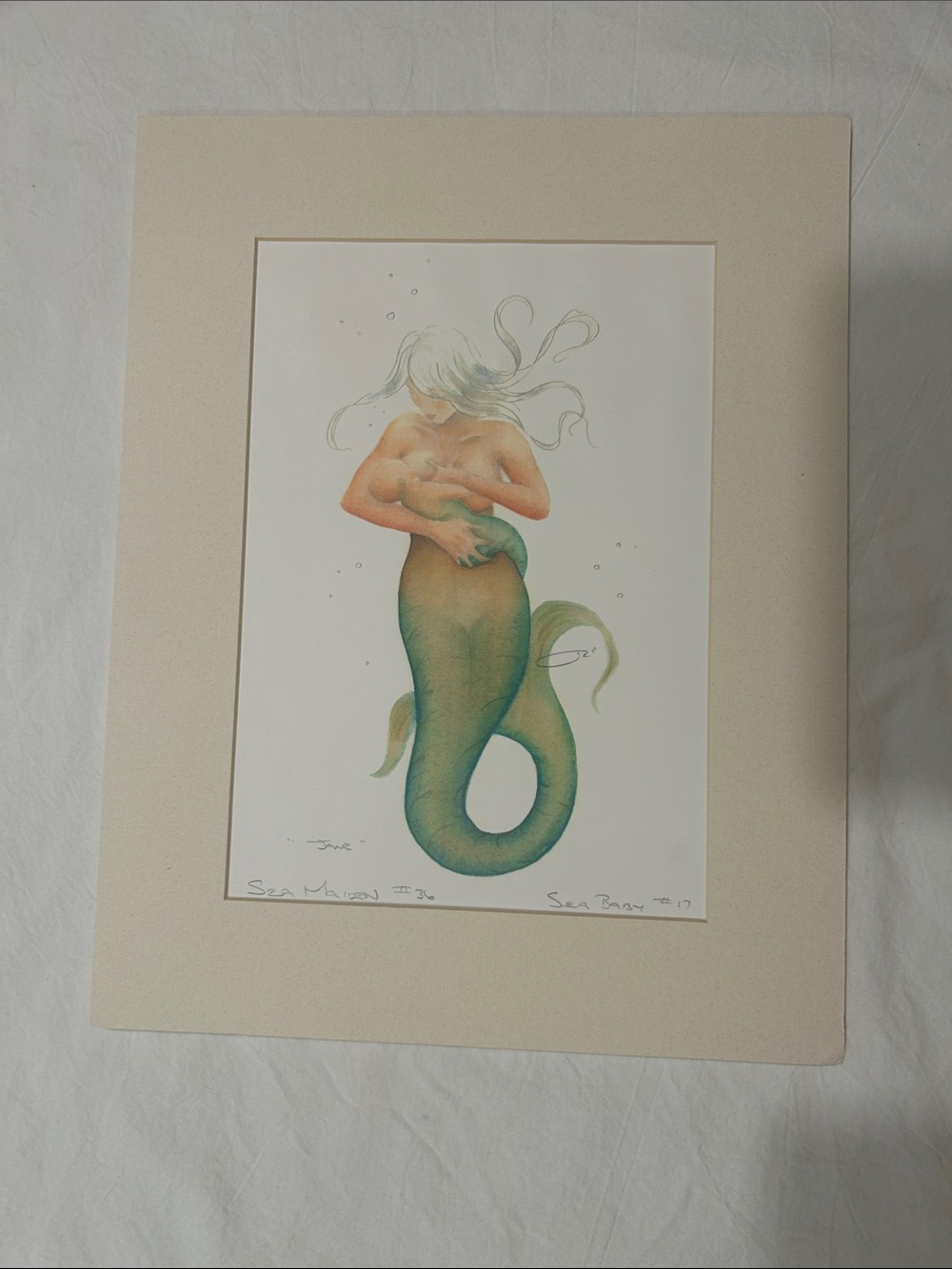 Mermaid art print.